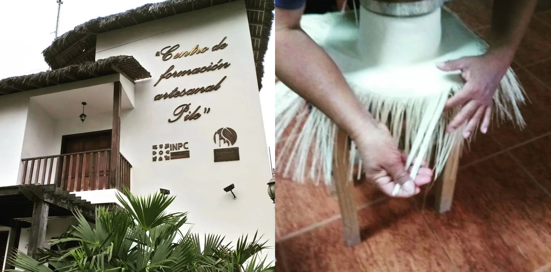 Centro artesanal de Pile en Manabí y proceso de elaboración de sombrero de paja toquilla