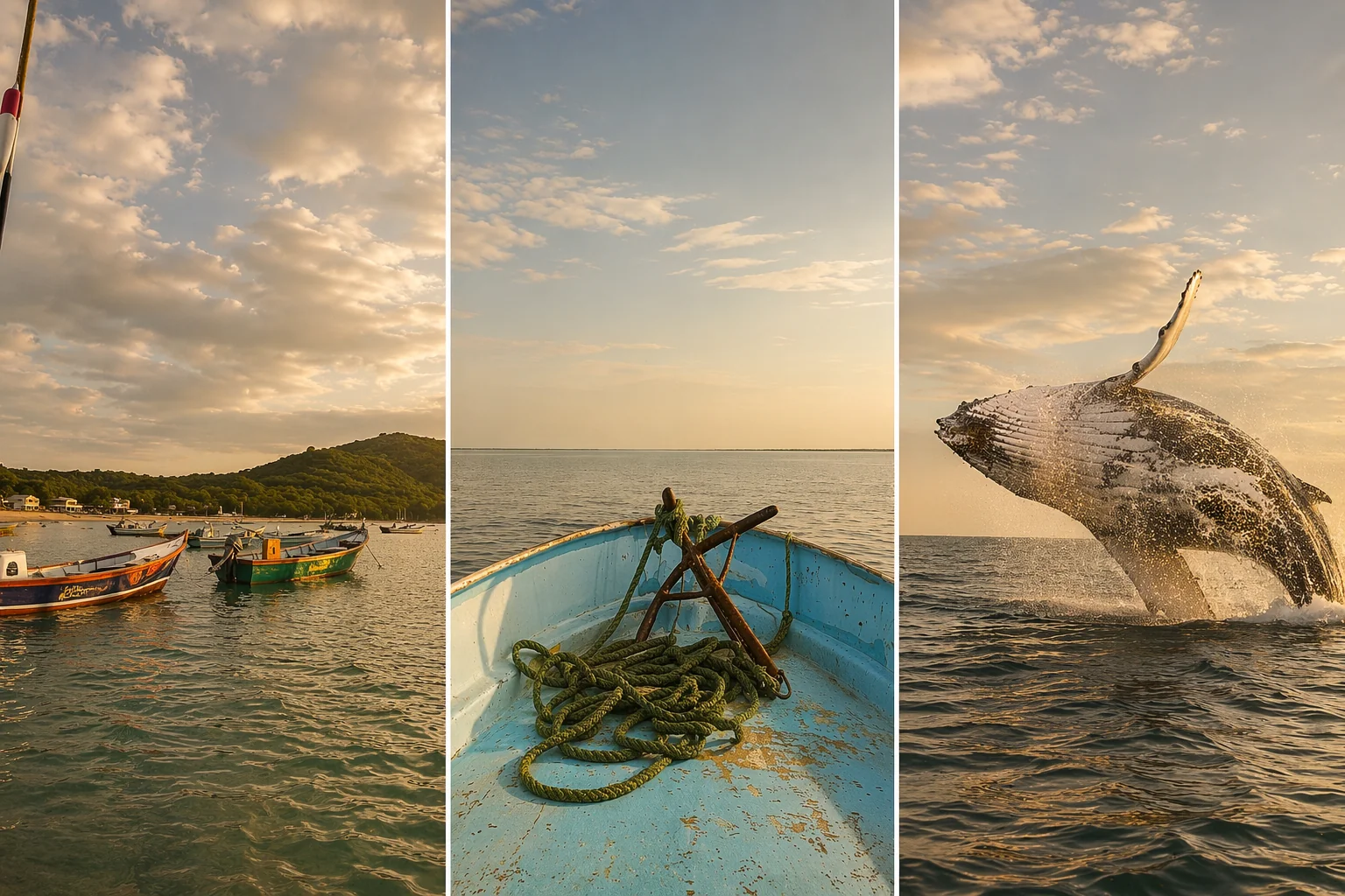 Experiencias en Puerto Cayo Manabí Ecuador pesca artesanal y avistamiento de ballenas en la costa